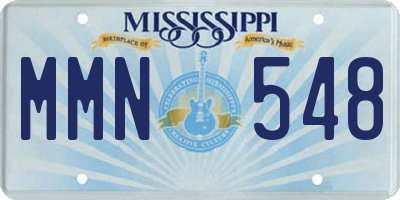 MS license plate MMN548