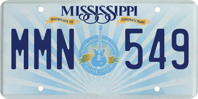 MS license plate MMN549