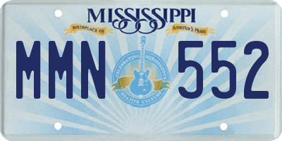 MS license plate MMN552