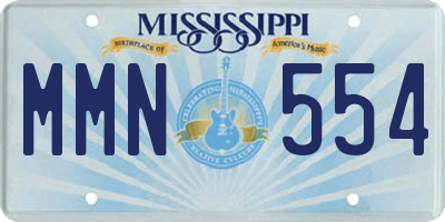 MS license plate MMN554