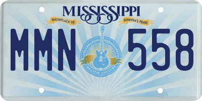 MS license plate MMN558