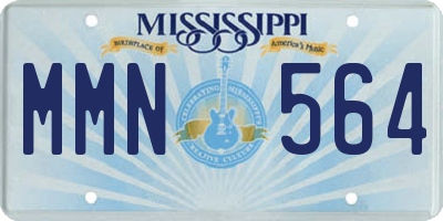 MS license plate MMN564