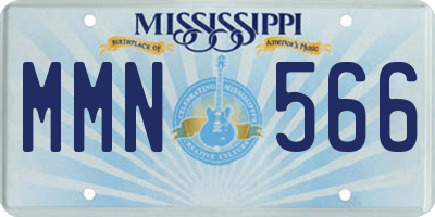MS license plate MMN566