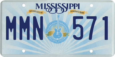 MS license plate MMN571