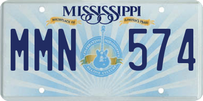 MS license plate MMN574