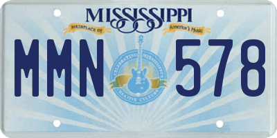 MS license plate MMN578