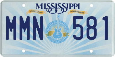 MS license plate MMN581
