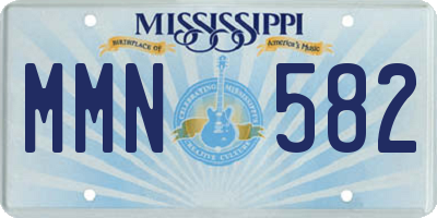 MS license plate MMN582