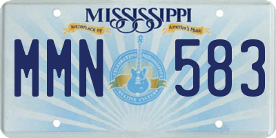 MS license plate MMN583