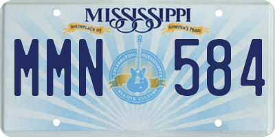 MS license plate MMN584