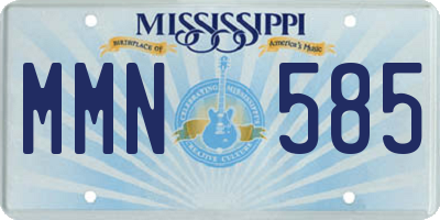 MS license plate MMN585
