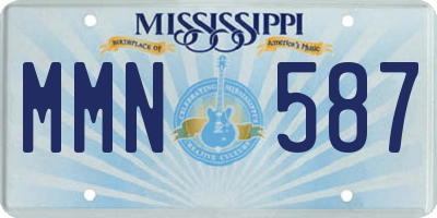 MS license plate MMN587