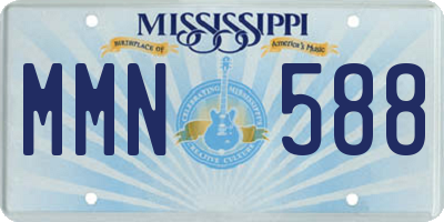 MS license plate MMN588