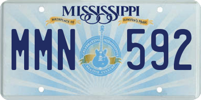 MS license plate MMN592