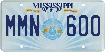 MS license plate MMN600
