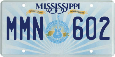 MS license plate MMN602