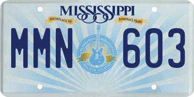 MS license plate MMN603