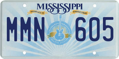 MS license plate MMN605