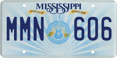 MS license plate MMN606