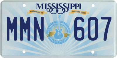MS license plate MMN607