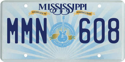 MS license plate MMN608
