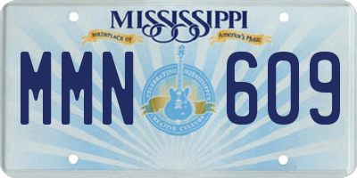 MS license plate MMN609