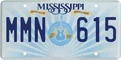MS license plate MMN615