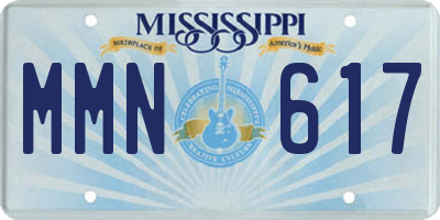 MS license plate MMN617