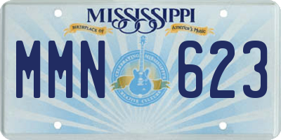MS license plate MMN623