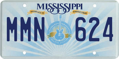 MS license plate MMN624
