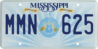 MS license plate MMN625