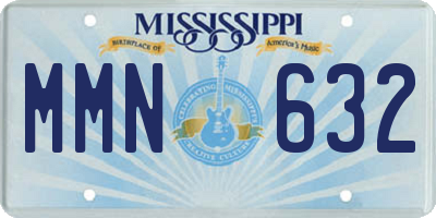 MS license plate MMN632