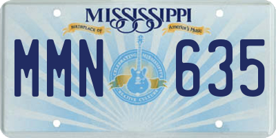 MS license plate MMN635