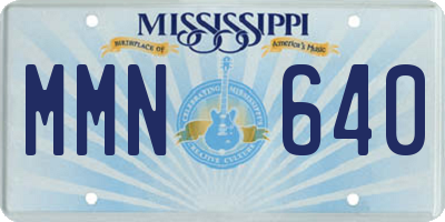 MS license plate MMN640