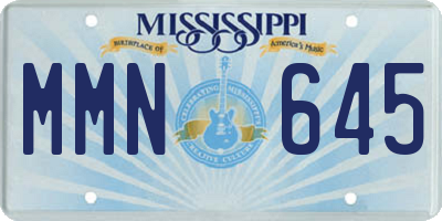 MS license plate MMN645