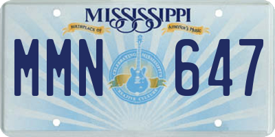 MS license plate MMN647