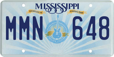 MS license plate MMN648