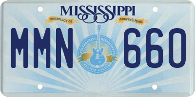 MS license plate MMN660
