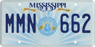 MS license plate MMN662