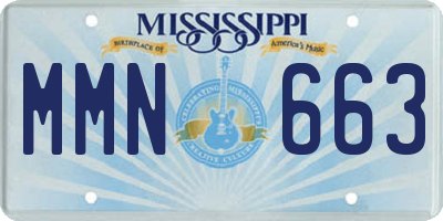 MS license plate MMN663