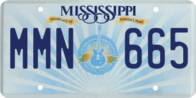 MS license plate MMN665