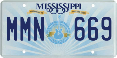 MS license plate MMN669