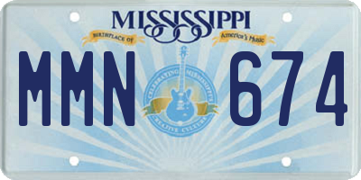 MS license plate MMN674