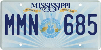MS license plate MMN685