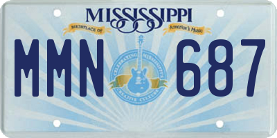 MS license plate MMN687