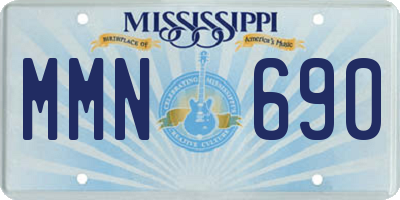 MS license plate MMN690