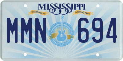MS license plate MMN694
