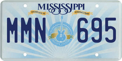 MS license plate MMN695