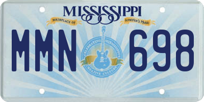 MS license plate MMN698