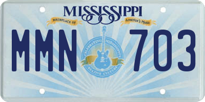 MS license plate MMN703